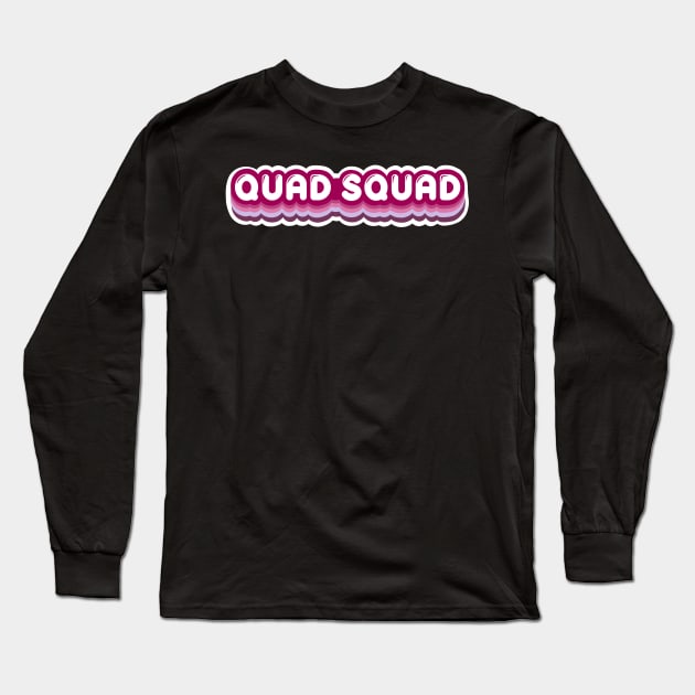 Quad Squad 70s Vibes Skater Long Sleeve T-Shirt by tonirainbows